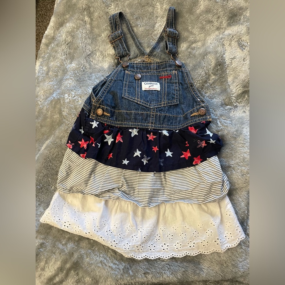 oshkosh 4th of july overall dress
